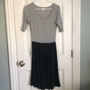 XS Lularoe dress, gray/black